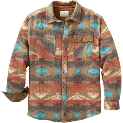 Image of Legendary Whitetails Men&#039;s Standard Harbor Heavyweight Flannel Shirt, Desert Oasis, X Large