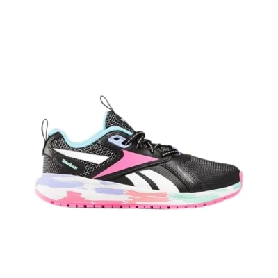 Image of Reebok Durable XT Unisex Competition running shoes for kids, Size: 10.5K, Black/pink/digital blue Leather and textile