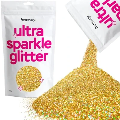 Image of Glitter Gold Holographic Ultra Sparkle Sequins Nail Face Festival Christmas Halloween Makeup Fine 100g / 3.5oz