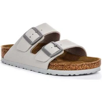 Image of Birkenstock Arizona Regular Unisex Slippers, Size: 4.5, Stone coin High quality imitation leather