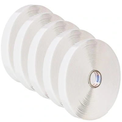 Image of ADHES White Butyl Sealant Tape 12mm x 9m 3mm 5 Roll Rubber for RVs, Vehicles, Marine and Home Repair Ideal Headlights, Windows, Doors, Windshields