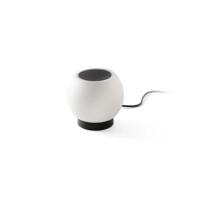 Image of Moy Globe Table Lamp Matt Black, Opal 2700K
