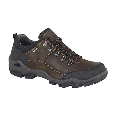 Image of TERRAIN Mens Leather Trail Shoes Dark Brown