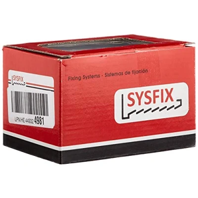 Image of Sysfix 2310501 Rubber Door Stopper with Screw No. 5 Pack of 10 Plugs and Screws, White