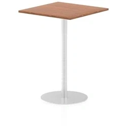 Image of Italia 800mm Poseur Square Table Walnut Top 1145mm High Leg