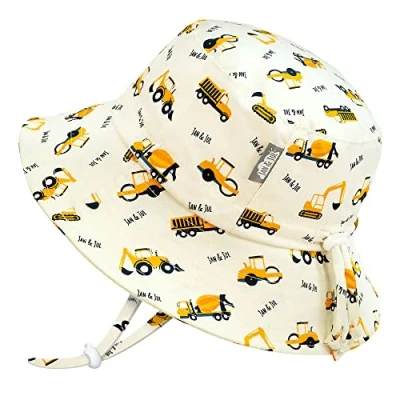 Image of JAN &amp; JUL Adjustable Toddler Sun Hat with UV Protection (L: 2 5 Years, Little Diggers)