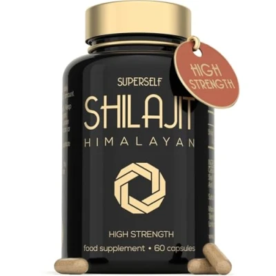 Image of Himalayan Shilajit Capsules 1500mg High Strength for Men &amp; Women 60 Tablets Premium Gold Grade 65% Fulvic Acid Pure Authentic
