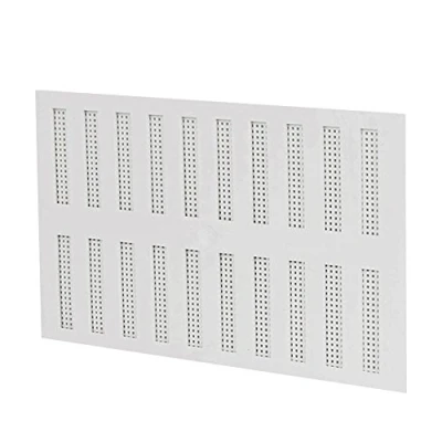 Image of White Adjustable Hit &amp; Miss Air Vent 9&quot; x 6&quot; Large Flyscreen Grille Cover