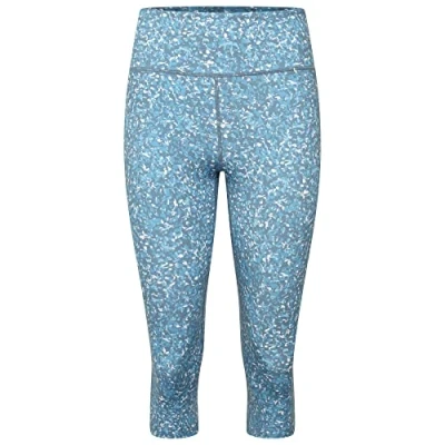 Image of Dare2b Women&#039;s Influential 3/4 Pants, Capri Blue Fracture Print, 10