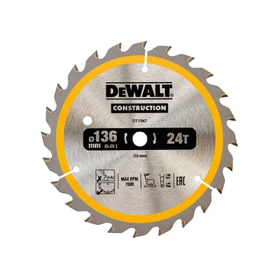 Image of Dewalt Cordless 18 V DT1947 Circular SAEGE Blade 136/10 mm 24WZ, 1 Piece