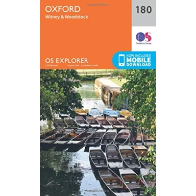 Image of Explorer 180 Oxford, Witney &amp; Woodstock Map With Digital Version