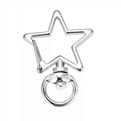 Image of Healifty 50pcs Metal Swivel Clasps Star Shape Lobster Claw Keychain Snap Hooks Keyring Clip Accessories for DIY Craft Jewelry Finding (Silver)