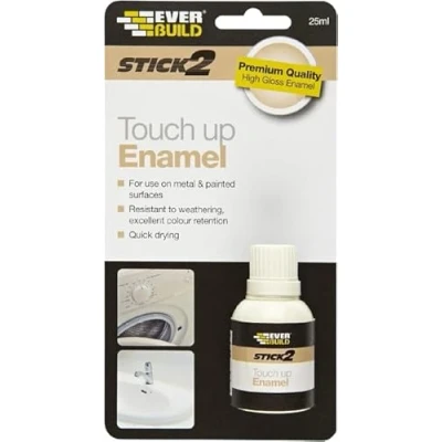 Image of PVONLINE OASIS Ever Build Stick 2 Touch Up Enamel, Excellent Colour, Durable And Long Lasting, Retention, Quick Drying, White 25ml