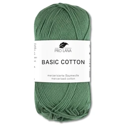 Image of Frida&#039;s Wollhaus Pro Lana 50 g Basic Cotton Knitting Crochet Wool Yarn 64 Colours (63 Khaki)