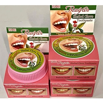 Image of 3 Rasyan ISME Herbal Clove Toothpaste Tooth paste Anti Bacteria Bad Breath Decay