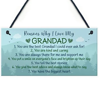 Image of RED OCEAN Birthday Gifts For Grandad Hanging Plaque Gift From Grandchildren