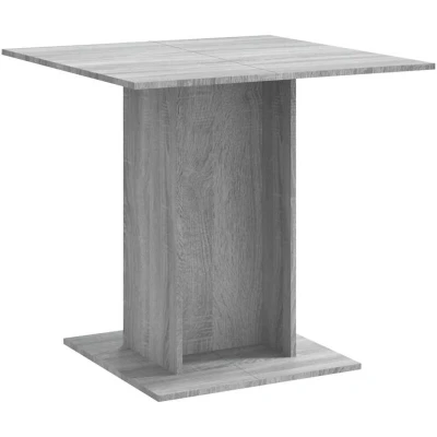 Image of vidaXL Dining Table Grey Sonoma 80x80x75 cm Engineered Wood