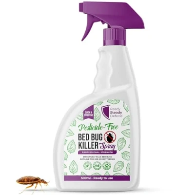 Image of Bed Bug Killer Spray 500ml: Non Toxic, Plant Based Formula for Effective Pest Control, Safe on Mattresses &amp; Upholstery
