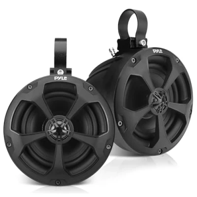 Image of Pyle 2 Way Dual Waterproof Off Road Speakers 5.25 Inch 1000W Marine Grade Wake Tower System, Full Range Outdoor Audio Stereo Speaker for ATV, UTV, Quad, Jeep, Boat PLUTV51BK,Black
