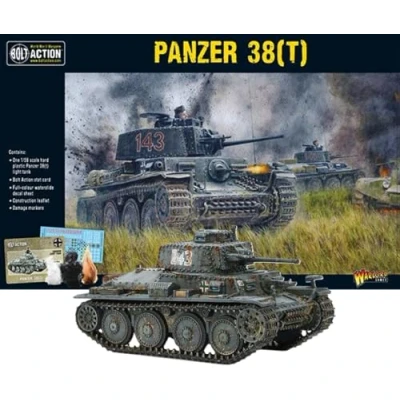 Image of German Army Panzer 38(t) 1:56 / 28mm Plastic Scale Model Tank for Bolt Action by Warlord Games Highly Detailed World War 2 Miniatures