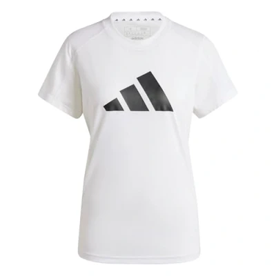 Image of adidas Performance LOGO Sports Tshirt, Women&#039;s, Size: XXS, White/black