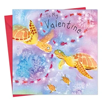 Image of Twizler Valentines Day Card for Her Turtles Him Cards Wife Husband Girlfriend Boyfriend