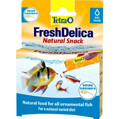 Image of Tetra Fish Food Fresh Delica Brine Shrimp 48g, Gel Treats for Healthy Feeding Fun all Onamental