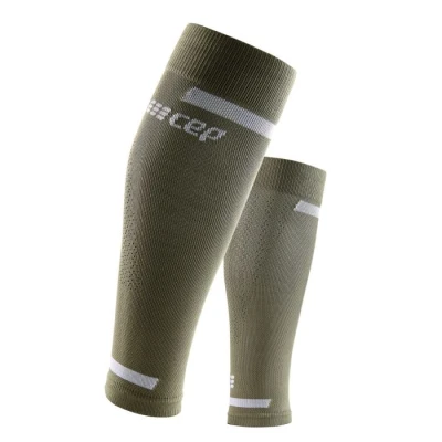 Image of CEP the RUN compression calf sleeves for women leg in olive an effective muscle activation Size II S