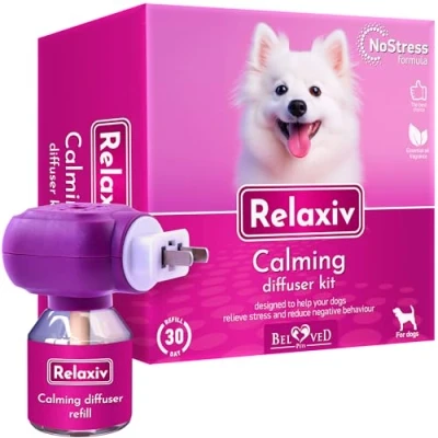 Image of Calming Diffuser Kit for Dogs &amp; Puppy Pet Separation Anxiety Relief Calm Pheromones Plug Anti Stress Treatment Help with Fireworks, Aggression, Fighting Other Problematic Behaviors