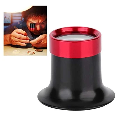 Image of 10X Magnifier, Aluminum Alloy Eye Magnifier Loupe Repair Watch Tool Magnifying Glass Lens Small Lightweight