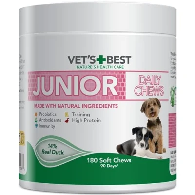 Image of Vet&#039;s Best Daily Soft chews Supplements for Junior Dogs, 180