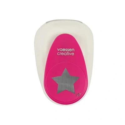 Image of Vaessen Creative Craft Paper Punch Star 3,4 x 3,6 cm Circle Cutter for Crafting and Card Making