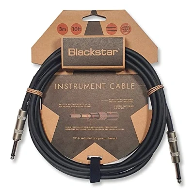 Image of Blackstar 1.5m (5ft) Instrument Cable Straight ¼ Jack to Jack, for Bass/Electric Guitar/Electro Acoustic/Keyboard/Amp