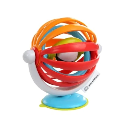 Image of Baby Einstein, Sticky Spinner Booster &amp; High Chair Activity Toy, Rattle, Sensory Play, Visual Stimulation, Spinning Wheel, Suction Cup Base, BPA Free, Ages 3 Months+