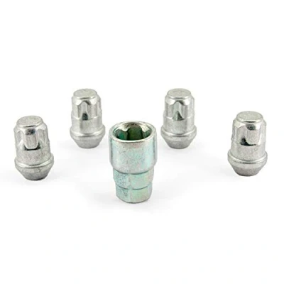 Image of H &amp; R 1225001KEY4 Rim Lock Nuts Set of 4 Cone 60 Diameter M12 x 1.25 mm