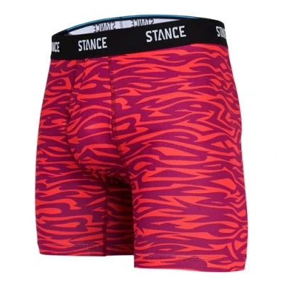 Image of Stance Sashas Men&#039;s Boxer Briefs Red Patterned Poly Shorts Underwear XL