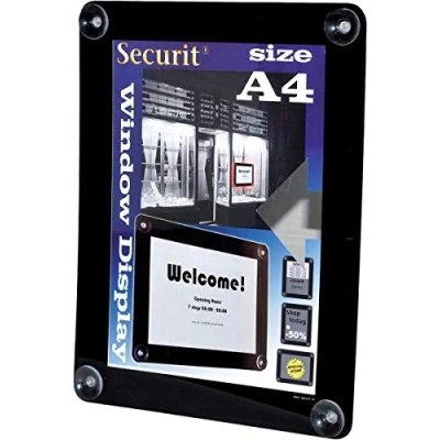 Image of Securit A4 Window Display Frame Black