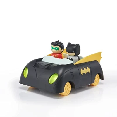 Image of Wow! Stuff DC 1021 Light and Sounds Batman Robin Figures Official Universe Collectable Toys &amp; Gifts for Boys Girls Age 3+