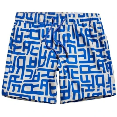 Image of G STAR raw Men&#039;s Dirik Letter Allover Swimshorts, Multicolor (whitebait letters D24475 C331 G409), S
