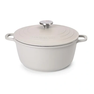 Image of Casserole Dishes with Lid Oven Proof Non Stick Deep Dutch Induction Cooking Pot Safe Aluminium Stockpot 4L, 24cm, Grey by Nuovva