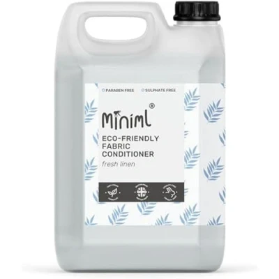 Image of Miniml Eco Fabric Softener &amp; Conditioner 5L Refill Fresh Linen Scented All Natural for Sensitive Skin 100% Vegan Cruelty Free (250 Washes)