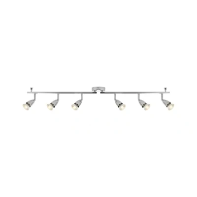 Image of Saxby Amalfi 50W 6 Light Chrome Plated Decorative Commercial Domestic Adjustable Spotlight Bar