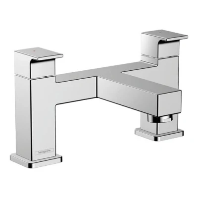 Image of hansgrohe Vernis Shape 2 hole rim mounted bath mixer, chrome, 71452000