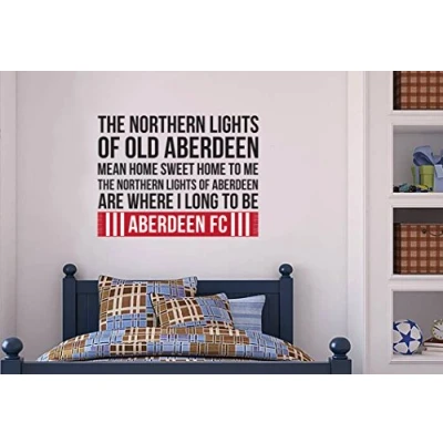 Image of Aberdeen Football Club Official Northern Lights Song Wall Sticker Decal Mural Medium (120cm x 120cm)