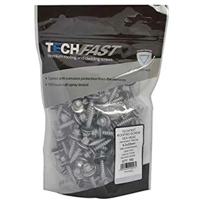 Image of TechFast Sheet to Timber Roofing Screws 6.3 x 125mm Elementech Box 50