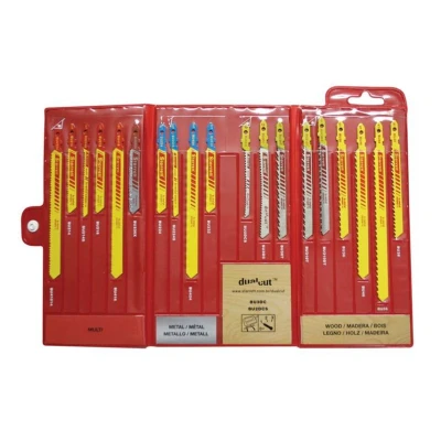 Image of Starrett HSS Bi Metal Jigsaw Blades 19 Piece Assorted Set for Cutting Wood, &amp; Plastics BU4