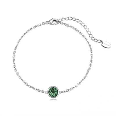 Image of Philip Jones Green Crystal Anklet Created with Zircondia® Crystals