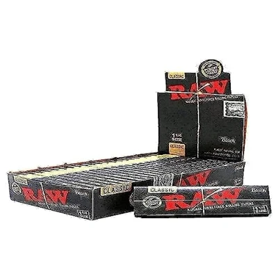Image of Raw Classic 1 1/4 Size Natural Unrefined Ultra Thin 79mm Rolling Papers (24 Packs)