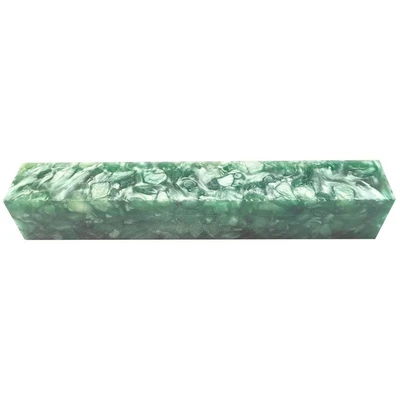 Image of CHARNWOOD Woodturning AB11 Crush Acrylic Pen Blank Light Green&amp;White