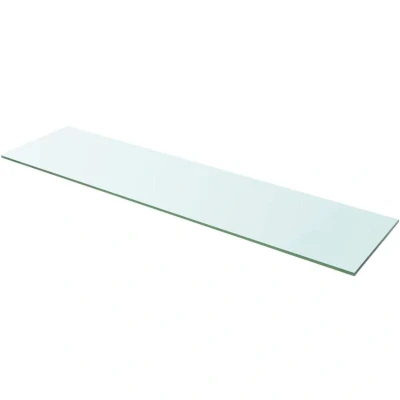 Image of vidaXL Shelf Panel Glass Clear 100x25 cm